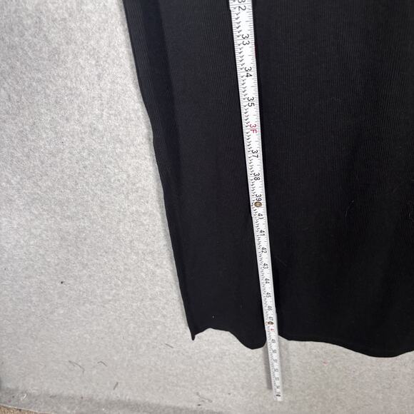 The Nines Hatch Maternity Dress Medium Midi Ribbed Slits Minimal Quiet Basic - Picture 7 of 12